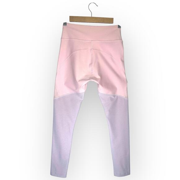Outdoor Voices 7/8 Tri-Tone Warmup Leggings Textured Compression S Pink Lavender - Picture 5 of 8